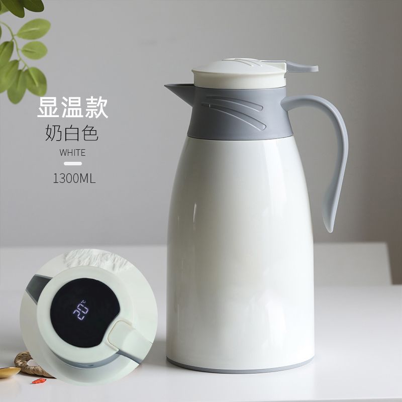 [온도 표시丨두꺼운 내부 탱크] 1.3L 흰색