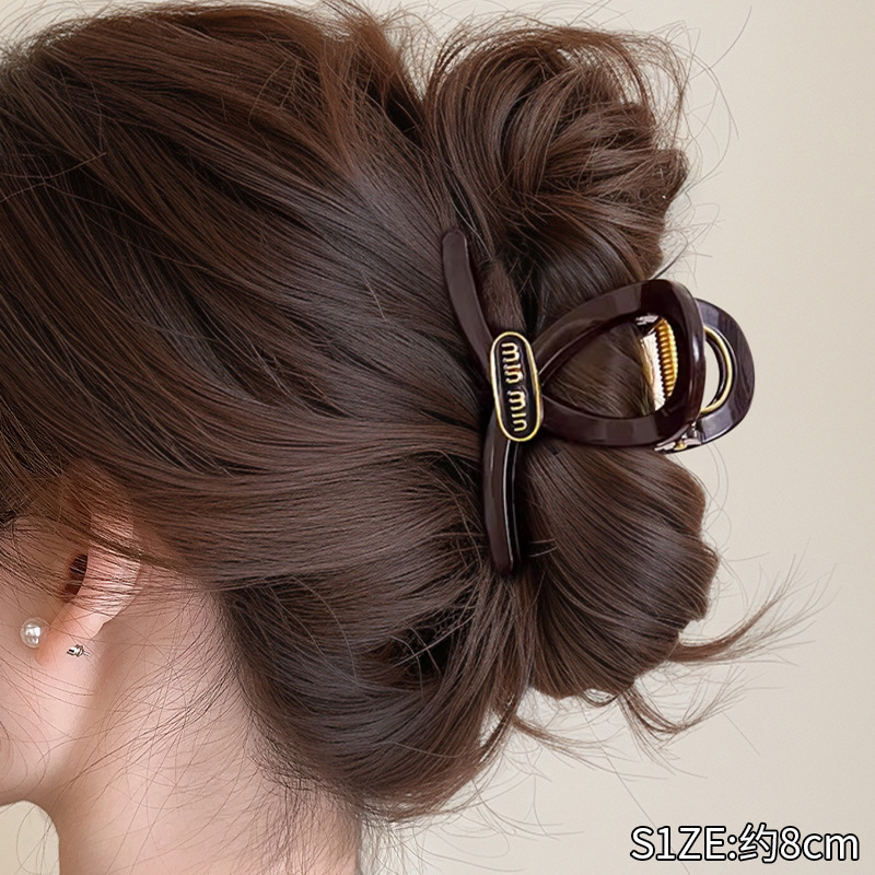 後頭部用ミディアムシャーククリップヘアピン、ヘアピン、春夏パールグリッパー、髪の量が少ない女性向けの高級感|undefined