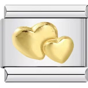 AliExpress Venta caliente DIY9mm módulo pulsera amor corazón doble melocotón corazón joya serie de costura de acero inoxidable pulsera de una sola pieza