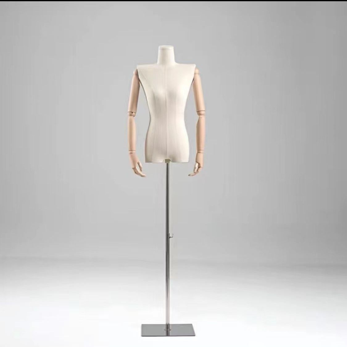 Modelo de busto femenino accesorios hombros planos estante de ropa de estilo coreano estante de ventana maniquí estante de exhibición de cuerpo humano