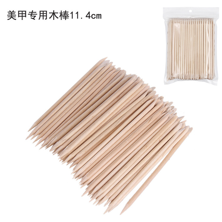Nail tools wholesale orange sticks wooden stick dead skin push 11.4cm double-headed orange sticks 100 bags point drill sticks Nail tools wholesale orange sticks wooden stick dead skin push 11.4cm double-headed orange sticks 100 bags point drill sticks