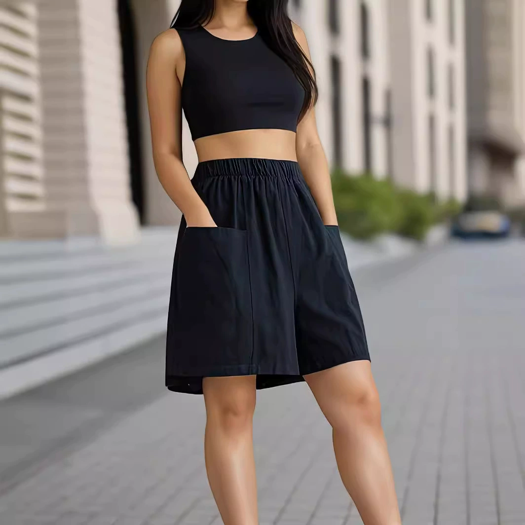 Shorts for leisure, trousers, plus size, (Physicals)