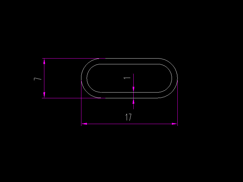 플랫 타원형 17*7*1.0 트루 컬러 1.0m