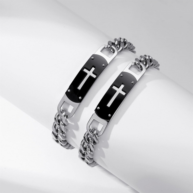 Steel-Colored Stainless Steel Curved Plate Bracelet with Engraved Scriptures, Adjustable Cuban Chain Bracelet, Curved Plate Engraved Faith Bracelet Steel-Colored Stainless Steel Curved Plate Bracelet with Engraved Scriptures, Adjustable Cuban Chain Bracelet, Curved Plate Engraved Faith Bracelet