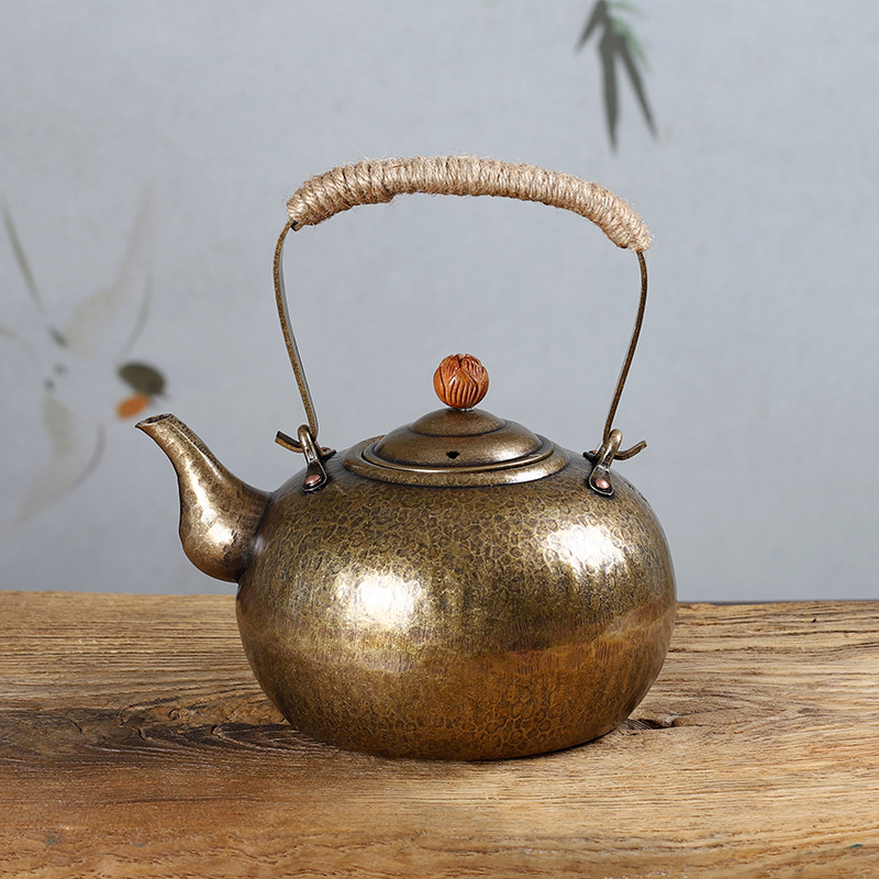 Ruo Rong Tea Art медный чайник чайник, медный чайник, медный чайник, чистая ручная медная медная медная плита, старый медный чайник