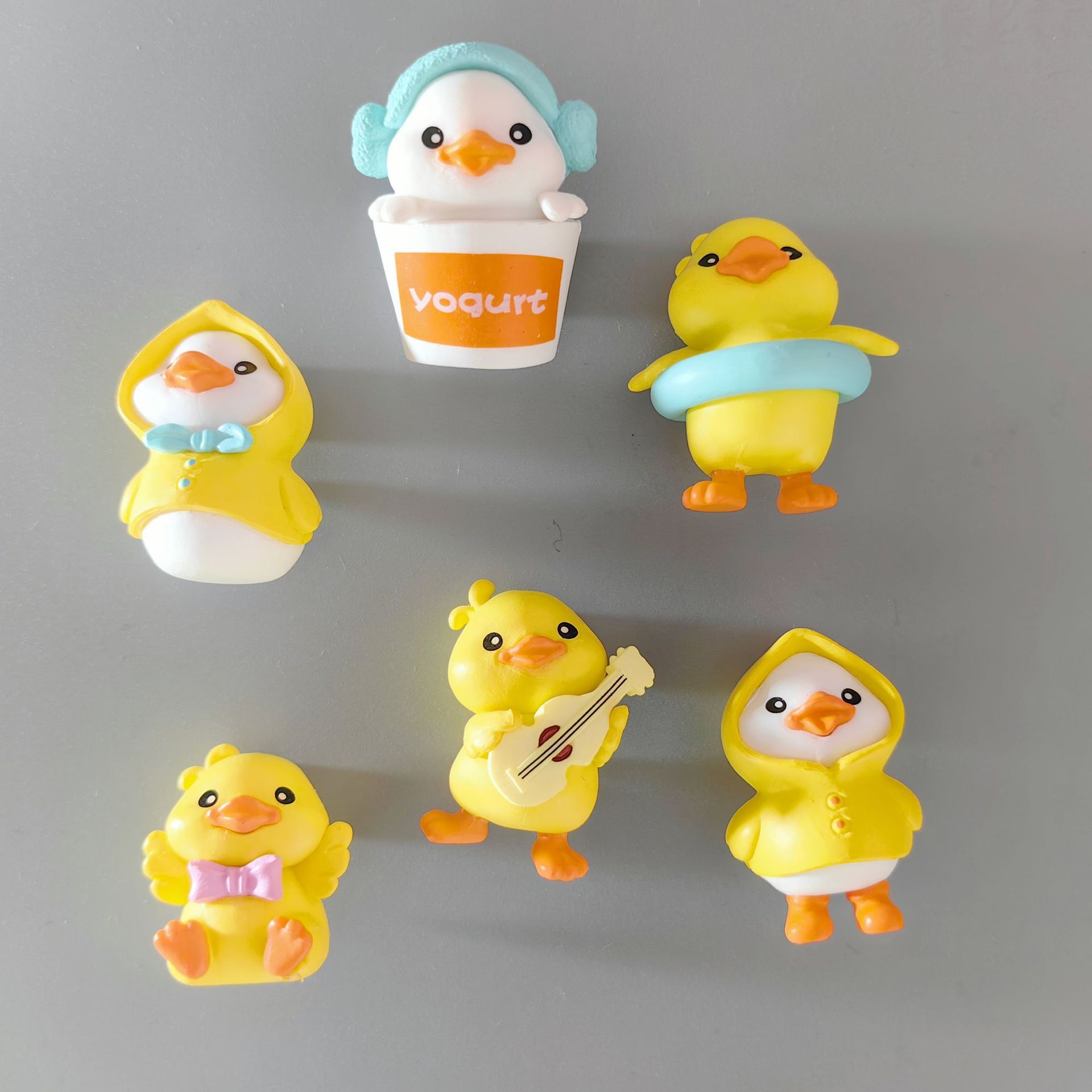 3D tridimensional lindo hogar decoración personalizada mensaje imán en línea celebridad pequeño pato amarillo imán magnético refrigerador pegatinas