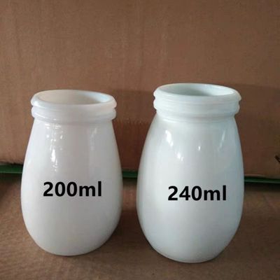 200ml240ml老北京白瓷酸奶瓶带盖奶瓶奶罐乳白玻璃瓶牛奶杯陶瓷瓶|ms