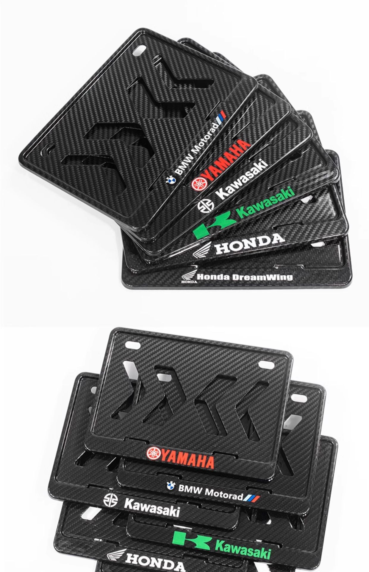 Suitable for Motorcycle License Plate Frame Rear Plate Holder Frame Motorcycle Cover Pedal Frame Honda Suzuki No. 9