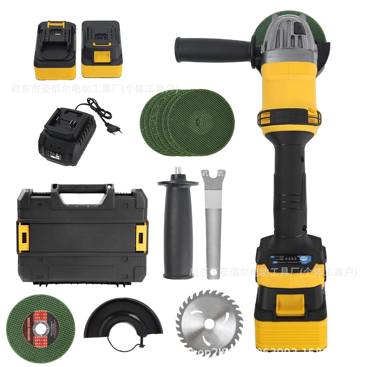 迷你角磨机锂电池充电式家用切割机小型便携磨光机打磨抛光机工具