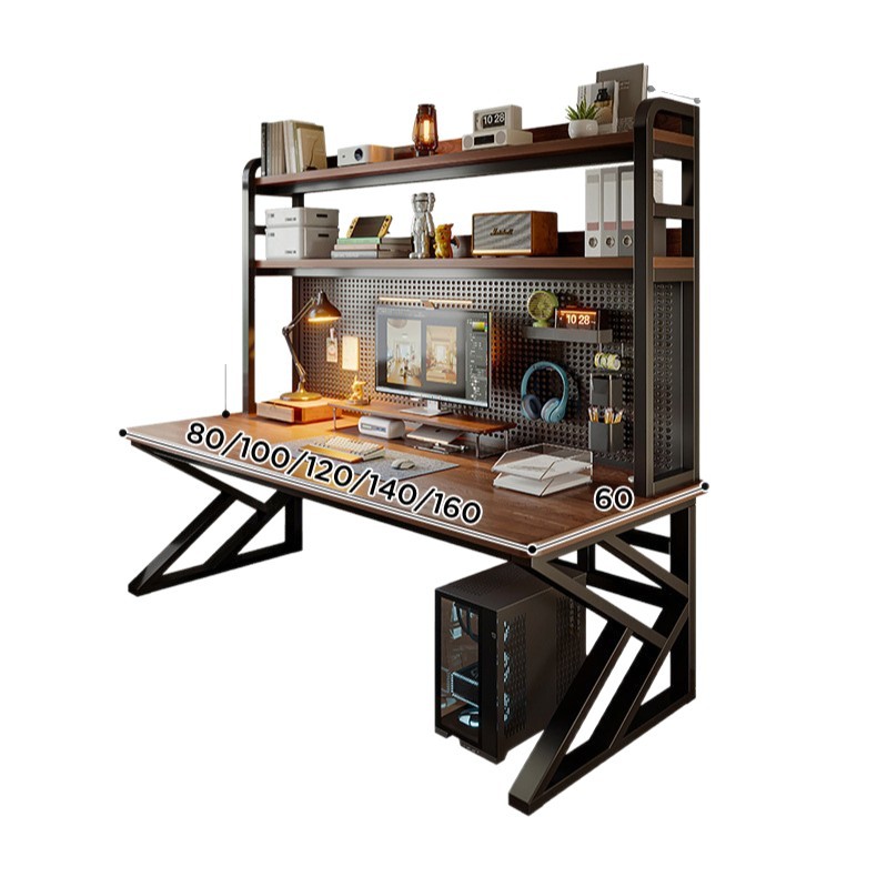 Escritorio de computadora de madera maciza escritorio de escritorio escritorio de tablero de agujeros escritorio de estudio para estudiantes dormitorio escritorio para el hogar escritorio estantería