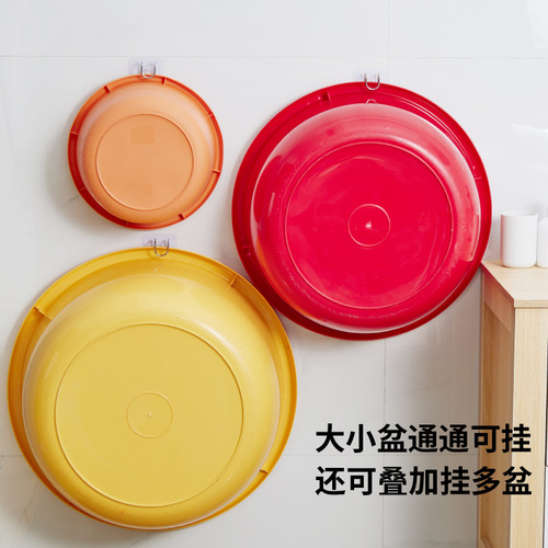 Cartoon stainless steel washbasin rack without punching storage rack bathroom kitchen wall-mounted towel rack washbasin rack
