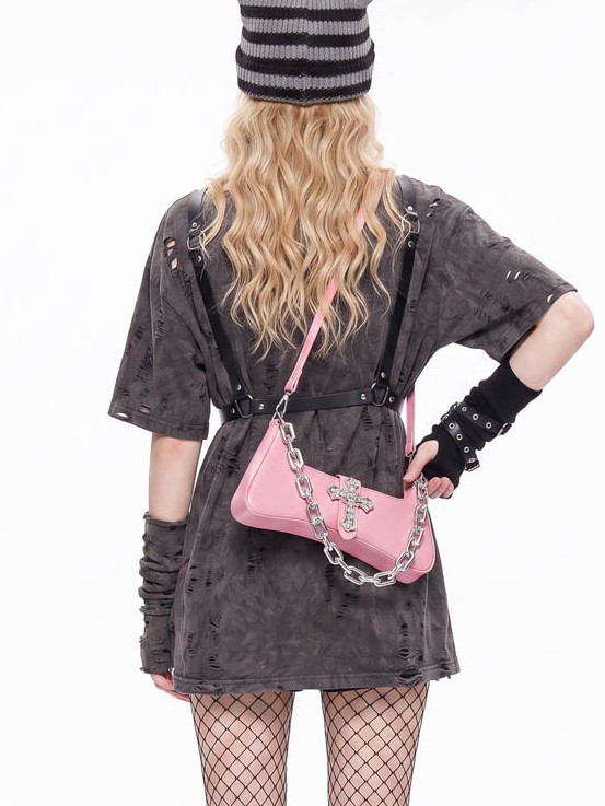 Nuevo cross-border bolso de hombro de cadena dulce y cool, nicho coreano de alta calidad, bolso de estilo extranjero.