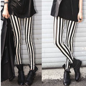 Новая летняя leggings из модала в зебровом принте с черно-белыми полосами для похудения женщин, желающих набрать вес и довести вес до 200 фунтов и которая может носить полные_mm