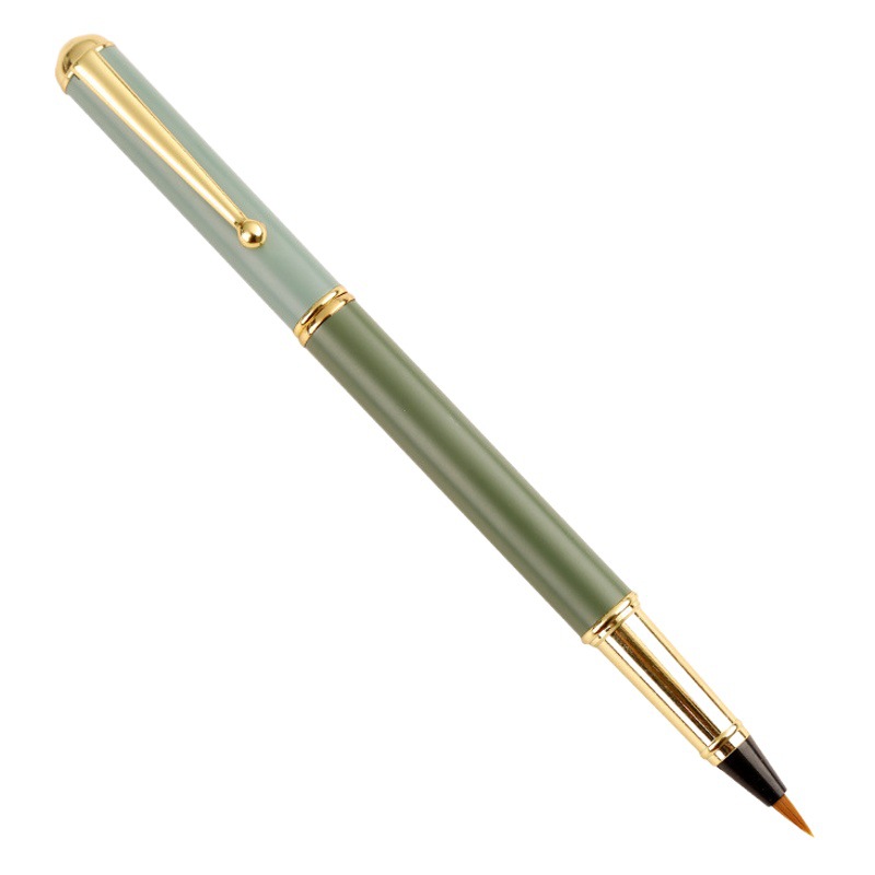 Pincel de escritura Morandi pincel de escritura de metal multicolor caligrafía regular cuerpo de oro Delgado hermosa pluma de caligrafía Shanglin Fu pincel de escritura