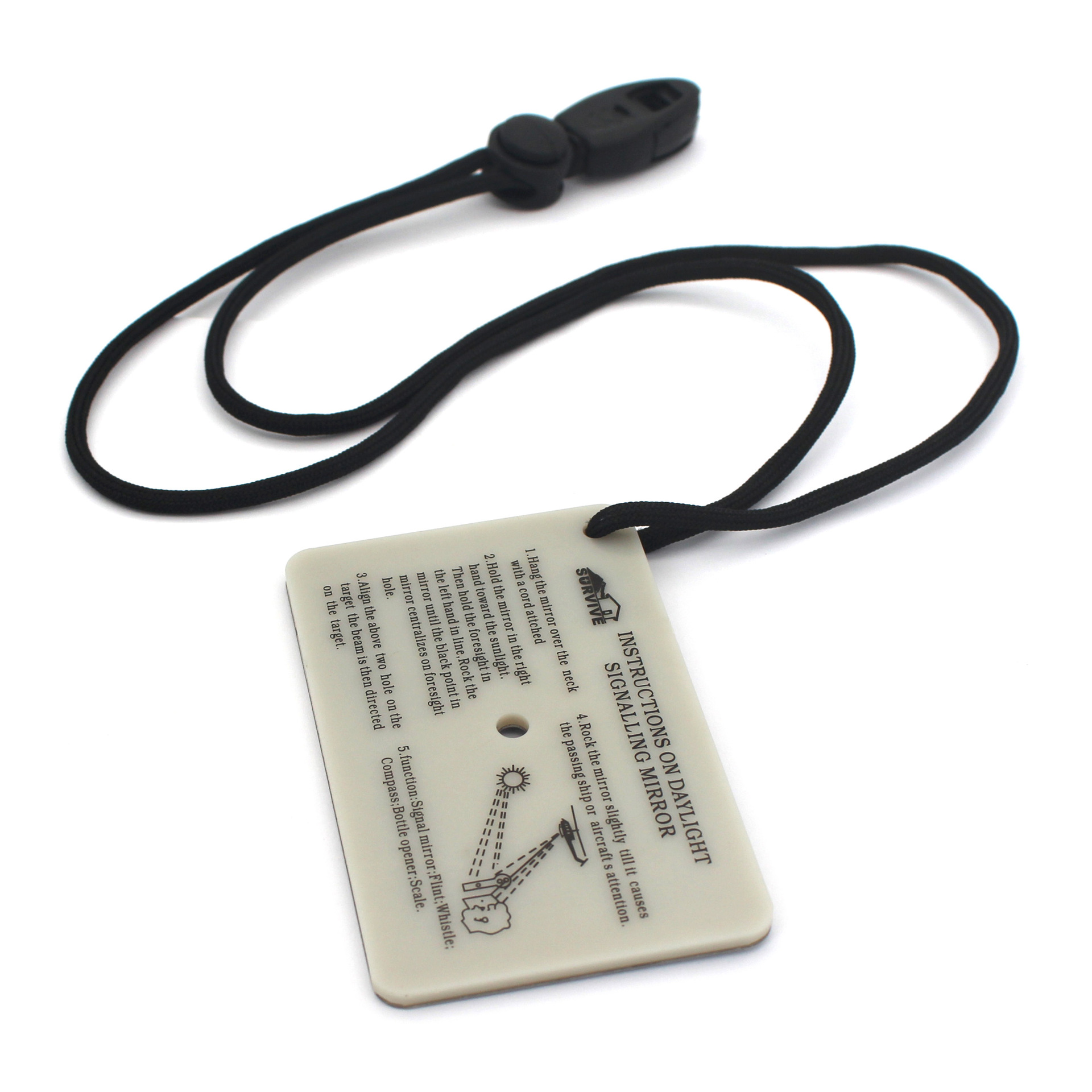 Espelho de sobrevivência para caiaque, SOS, fonte de sinal de socorro, refletor de acrílico marinho em aço inoxidável._voghion.com