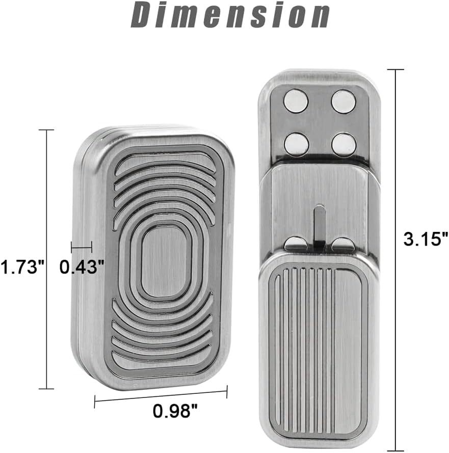 Transfronteriza descompresión juguete metal dedo Gyro EDC push Tarjeta de tres capas onda de sonido magnética descompresión juguete EDC pop moneda