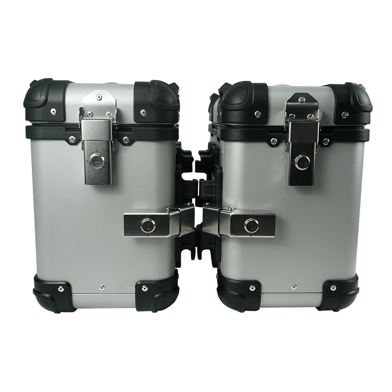 Manufacturer Wholesale Electric Vehicle Motorcycle Rounded Corner Side Box Motorcycle Universal Aluminum Alloy Side Box Side-Mounted Box