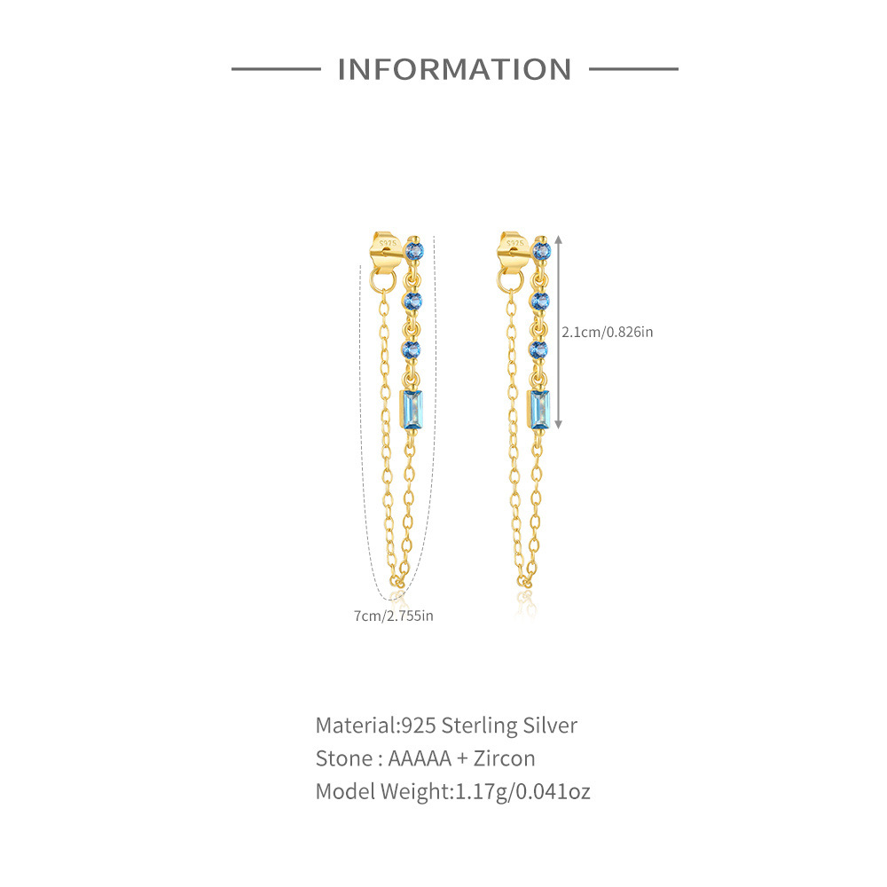 2g Weight 925 Sterling Silver Ear Needle Material Zircon Inlay Material Drop Earrings Classification 1 Pair Quantity Holiday, Banquet, Daily Occasion 925 Sterling Silver Material Geometric Pattern Women's Gender Tassel, Plating Design Simple Style Style 1 Pair 925 Sterling Silver Zircon Geometric Drop Earrings 无