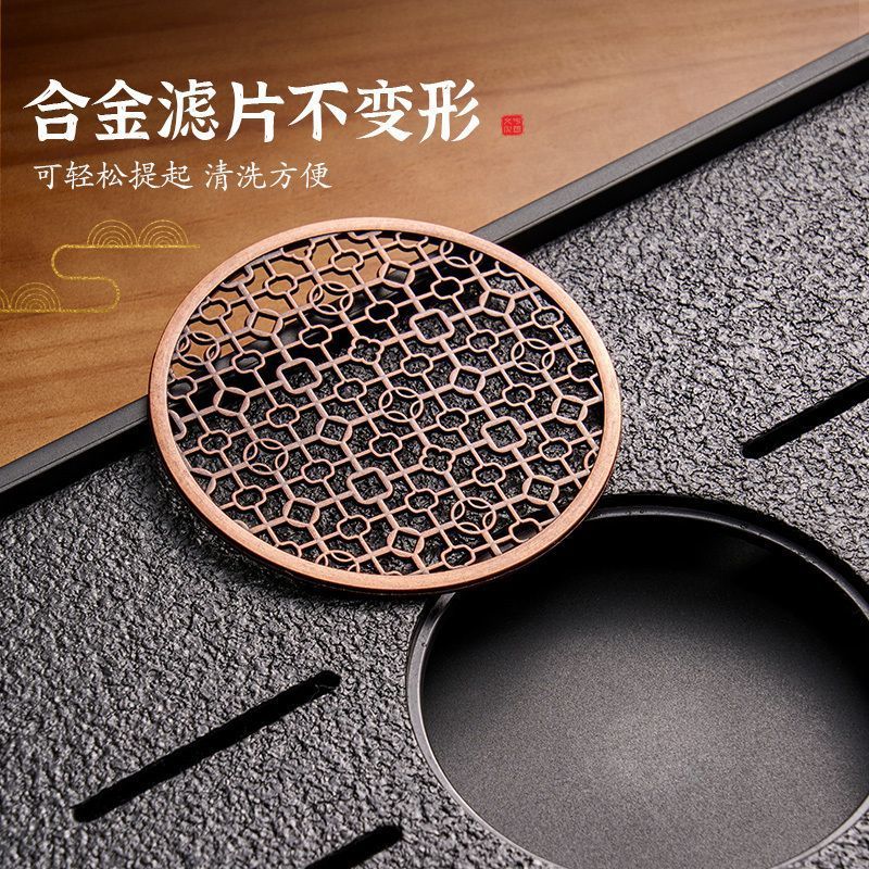 Conjunto de té de estilo chino de kung fu bandeja de té pequeña mesa de infusión seca mesa de té pequeña mesa de té doméstica de almacenamiento de agua de drenaje de lujo