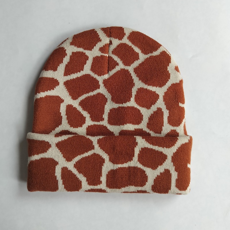 Gorro de Punto Jacquard de Acrílico Térmico, Cortavientos y Plegable para Exteriores e Invierno