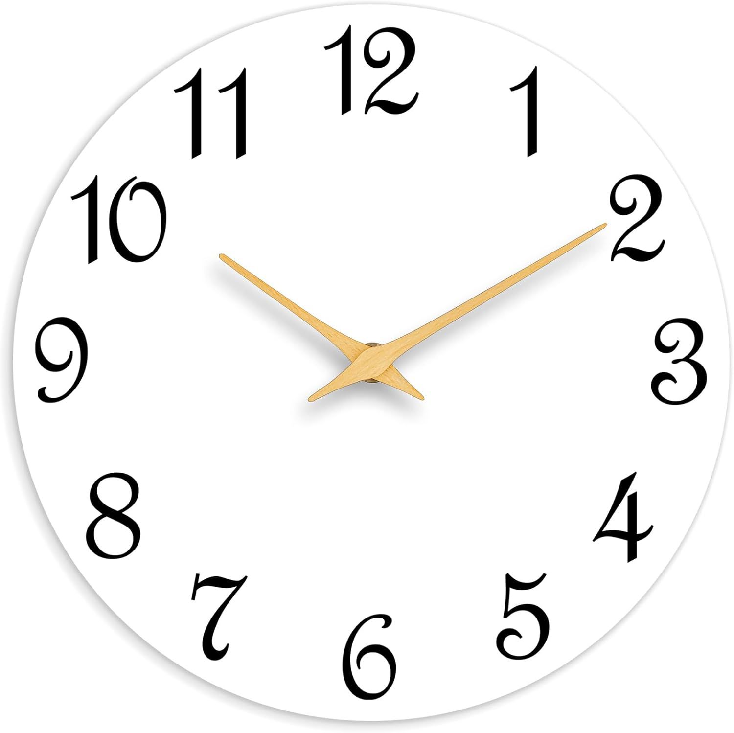 Reloj de pared digital, estilo ligero y sencillo, reloj de pared de 10 pulgadas para decoración de sala de estar y cocina, reloj de cuarzo silencioso.