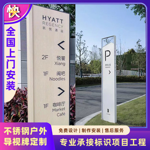 户外指示牌指引牌制作立式引导牌景区导向牌不锈钢导视牌精神堡垒-阿里巴巴