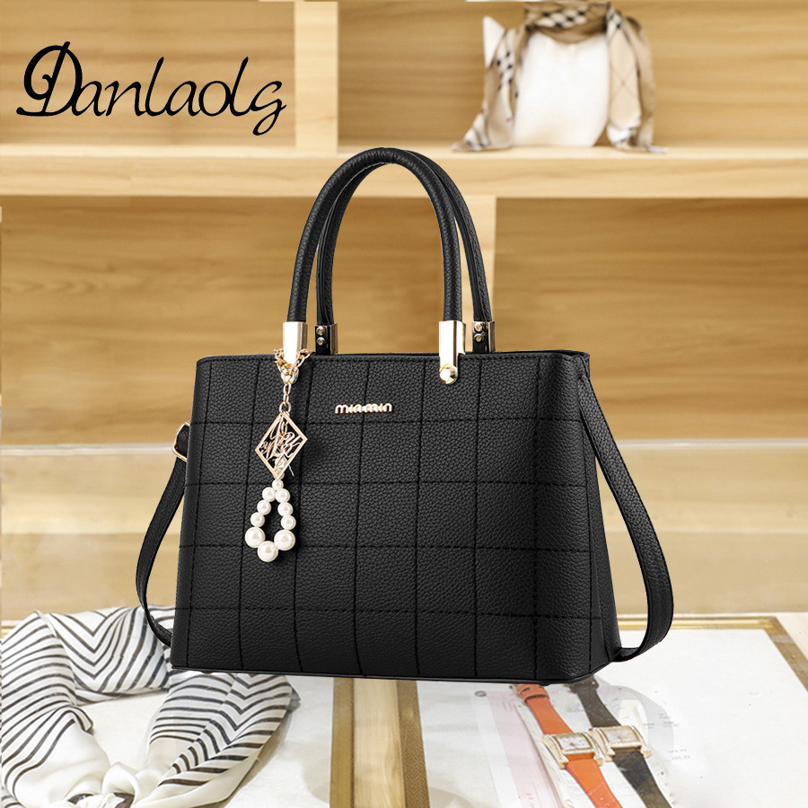 [Pelo de Guangzhou] bolso de las mujeres 2023 nueva tela escocesa hombro portátil bolso bandolera bolsas de una pieza al por mayor