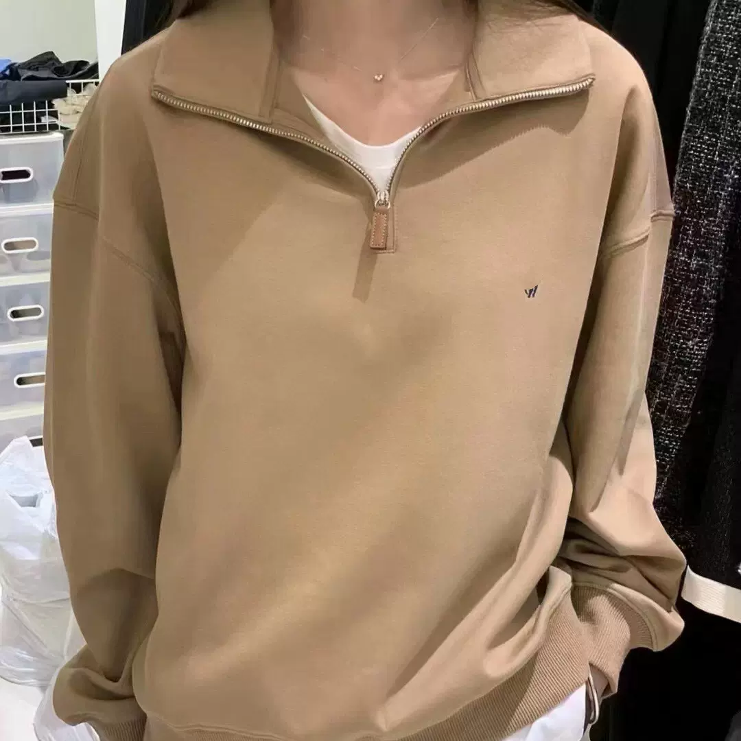 RL现货高版本拉夫卫衣男女同款半拉链小马标刺绣休闲polo上衣外套