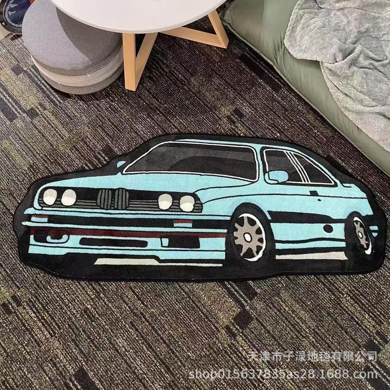 トレンディな新しい車のフロアマット模造カシミア滑り止めと汚れにくい漫画の個性クリエイティブ e スポーツ寝室リビングルームのフロアマット|undefined