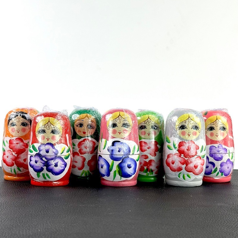 五層の子供の色絵の逸品の艶消しの金粉のロシアの木製の人形の益智の早教のおもちゃの人形の卸売り|undefined