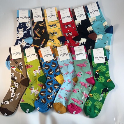 Happysocks Swedish Cylinder Men's Socks Dopamine Splash Design Trendy Hot-Selling Item