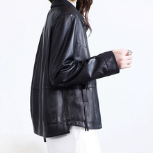 海宁真皮皮衣女2025冬新短款设计植鞣头层绵羊皮夹克外套