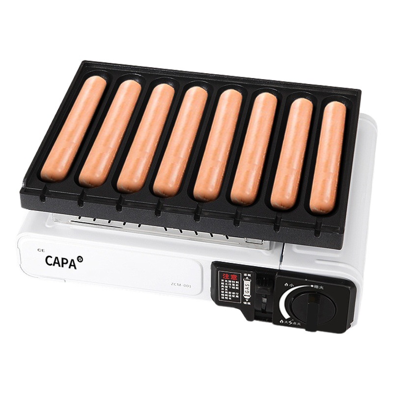 Baking sausage machine commercial stall Net red starch sausage stove gas Roast Sausage Ham machine gold crispy sausage baking tray