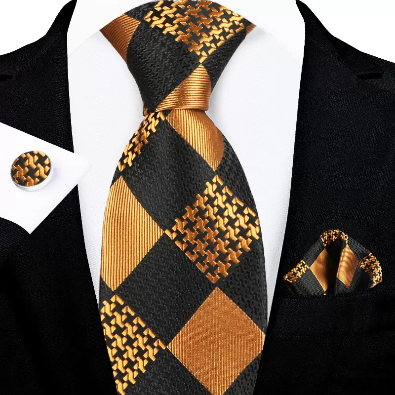 领带男士三件套8cm商务正装涤纶丝提花刺绣领带logo定制手打领带