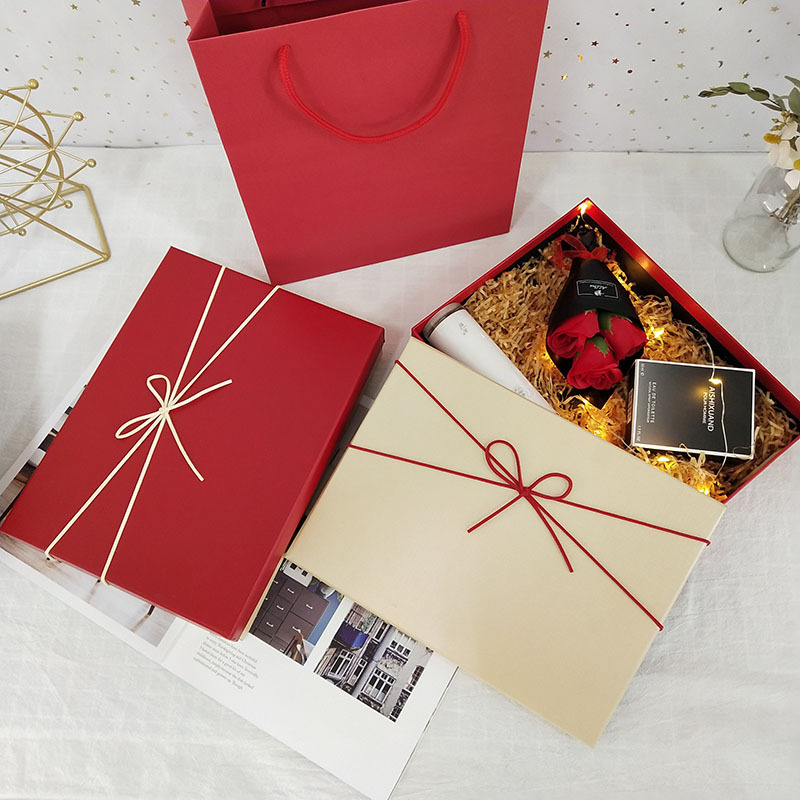 Gift box underwear gift box big red annual meeting scarf clothes heaven and earth cover scarf packaging box universal wholesale