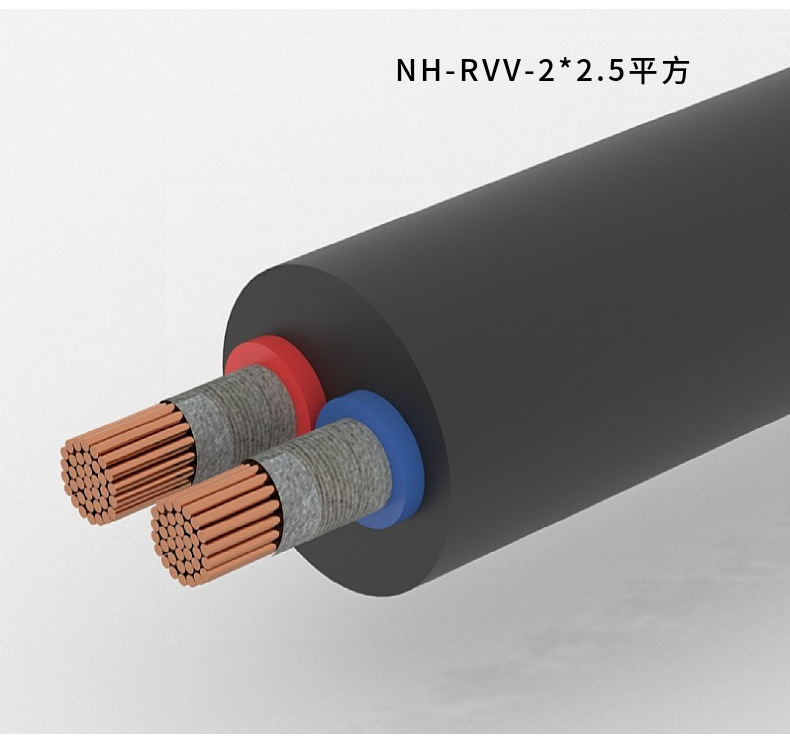 来图定制rvv电缆线国标批发rvv护套线耐火跨境rvv电源线两芯3*2.5详情9