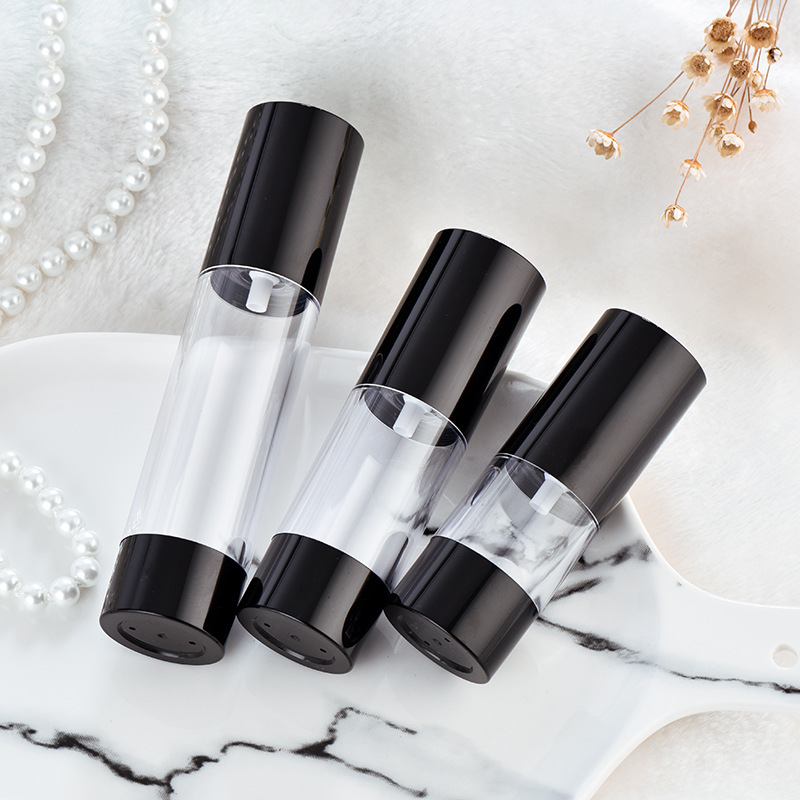Botella de loción al vacío, botella de viaje, botella de spray, botella de prensa portátil transparente, cosméticos, herramientas de belleza al por mayor