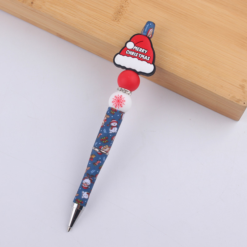 1 Pièce Sapin De Noël Père Noël Flocon De Neige Noël Du Quotidien Noël Matériaux Mixtes Style De Bande Dessinée Mignon Stylo À Bille display picture 6