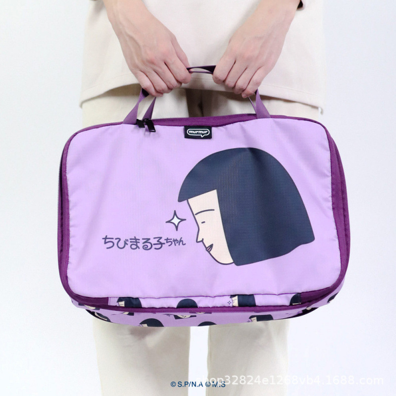 Nuevo estilo japonés de cereza pequeña bola bolsas de equipaje de dibujos animados de viaje ropa de gran capacidad bolsa de mano de almacenamiento portátil