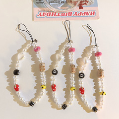 ins網紅混搭串珠鏈條手提鏈鑰匙扣掛件ccd相機手機掛繩耳機殼掛鏈