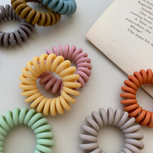 Phone cord hair tie for women, Korean seamless frosted hair tie, simple rubber band for hair, rubber band, internet celebrity hair tie