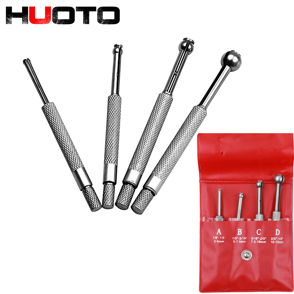 HUOTO 不锈钢 4件套 球头/平头 伸缩规 内径规