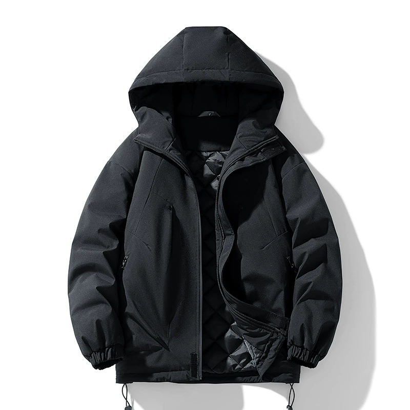 Узкий пуховик oversize унисекс, утепленная зимняя куртка с капюшоном, несколько цветов, размеры S–3XL