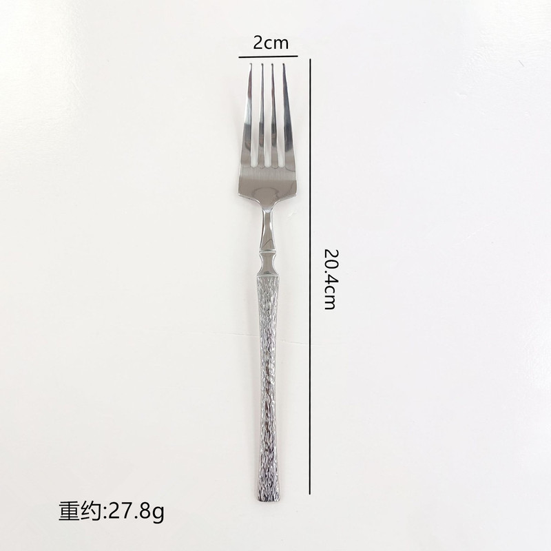 轻奢欧式树纹不锈钢西餐刀叉勺餐具高颜值酒店餐厅牛排刀叉勺餐具|undefined