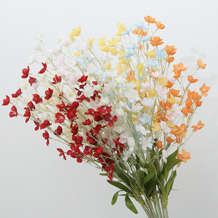 2-pronged bell flower wedding supplies lily of the valley flower wedding hall soft decoration fake flower stage decoration hanging bell flower high simulation