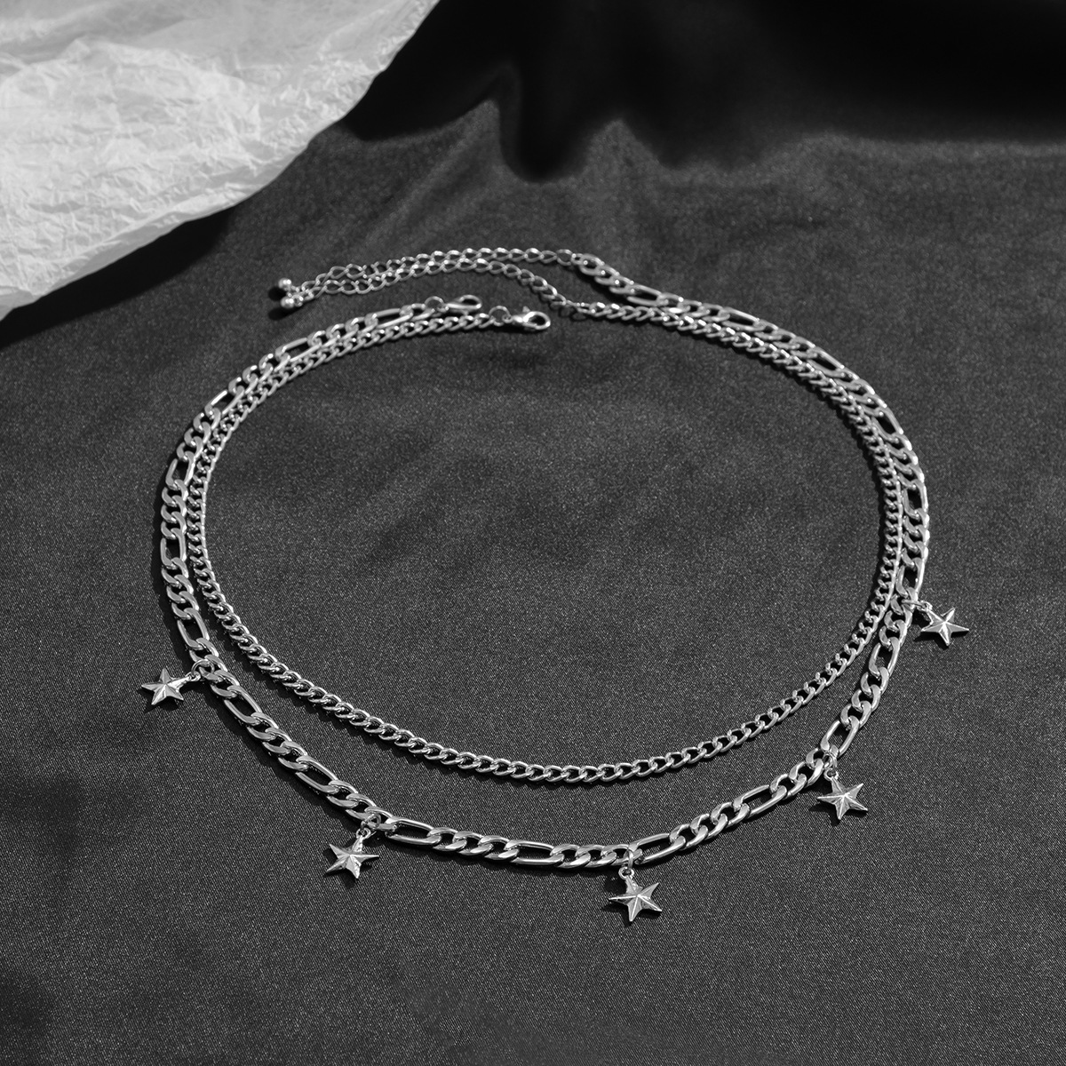 1 Piece Hip-Hop Star Alloy Iron Plating Menu0027S Layered Necklaces