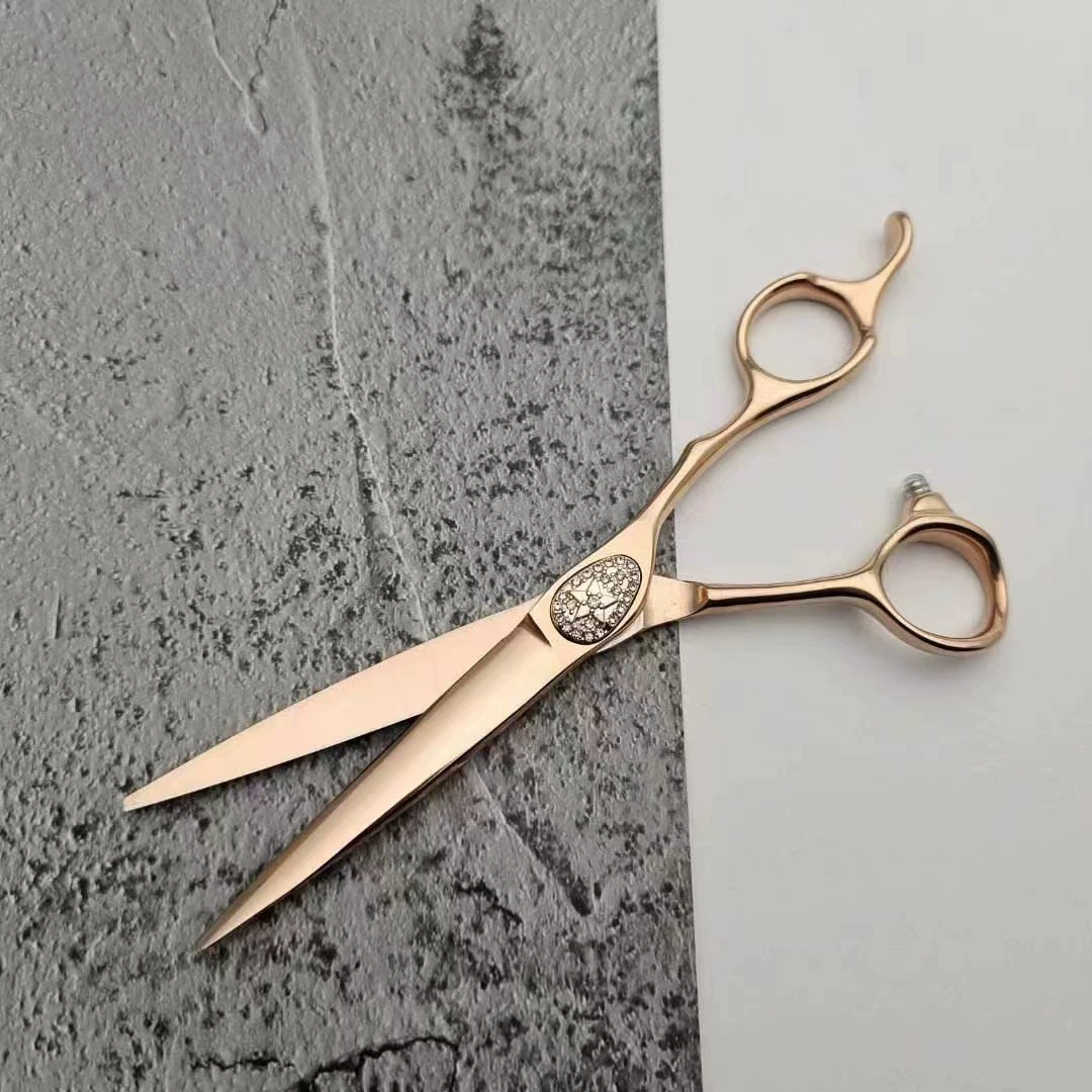 [Золотые парикмахерские scissors ZJ-24K золотой цвет Ножницы фабрикаGood scissors]