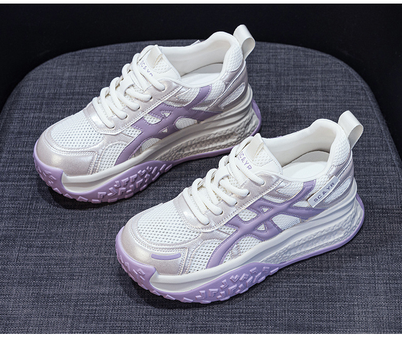 Giày sneaker nữ đế dày tăng chiều cao phong cách cổ điển mùa hè 2026 — M2875 màu be, M2875 Màu tím, M2875 màu vàng chi tiết 21