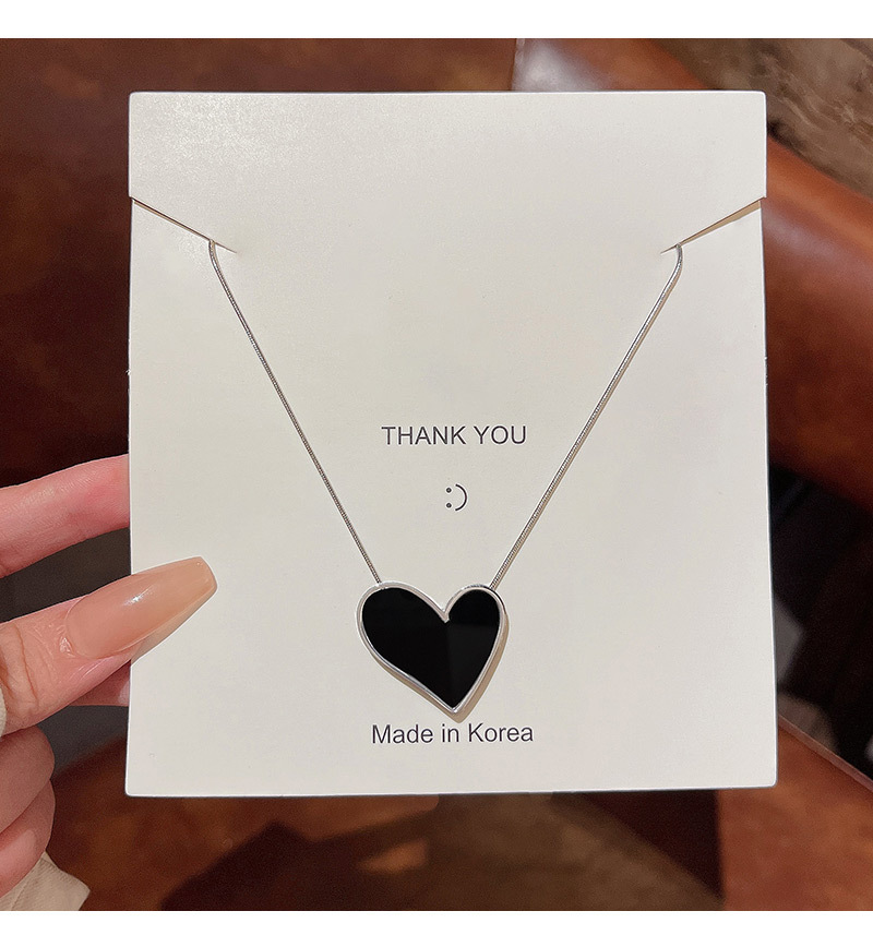 Fashion Heart Shape Titanium Steel Plating Necklace 1 Piece