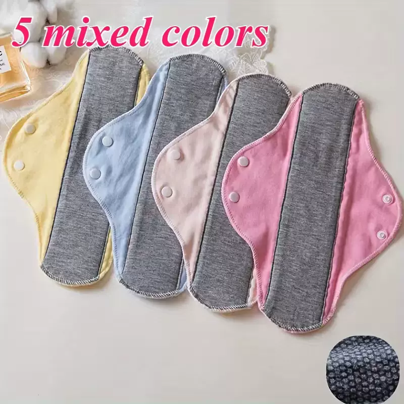 跨境代发透气可水洗棉护垫重复使用女士卫生巾中老年防漏尿垫子